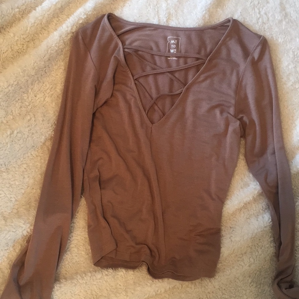 Brown long sleeve shirt